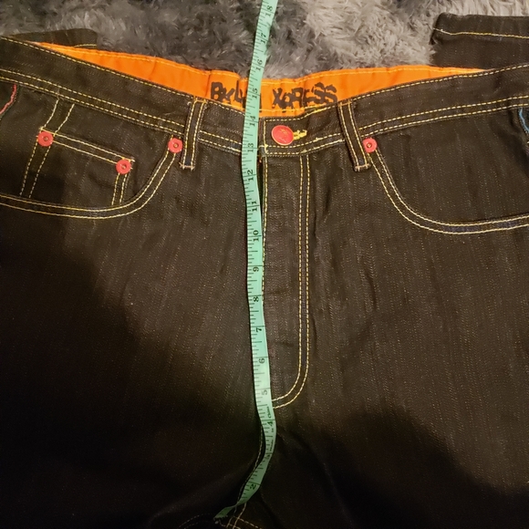 BX wide leg embroidered jeans vtg. Size 38 - Picture 8 of 10